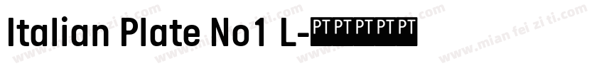 Italian Plate No1 L字体转换